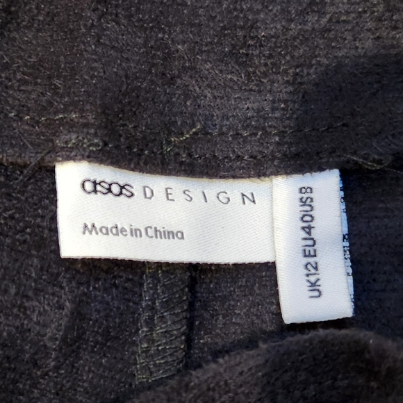 ASOS DESIGN Hourglass Faux Leather Cigarette Pants, Black, Size US 8 - Picture 4 of 6